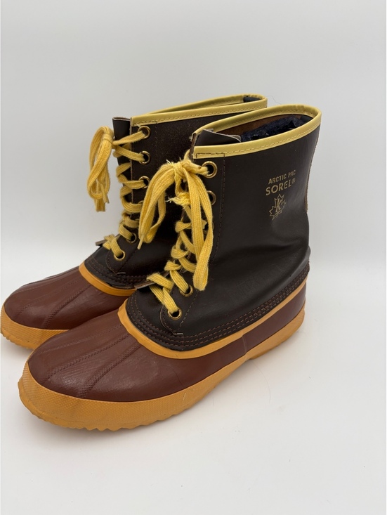 Sorel Shoes - Sorel Arctic Pac Wool Lined Vintage Woman sz 10 Winter Boots Brown and Yellow